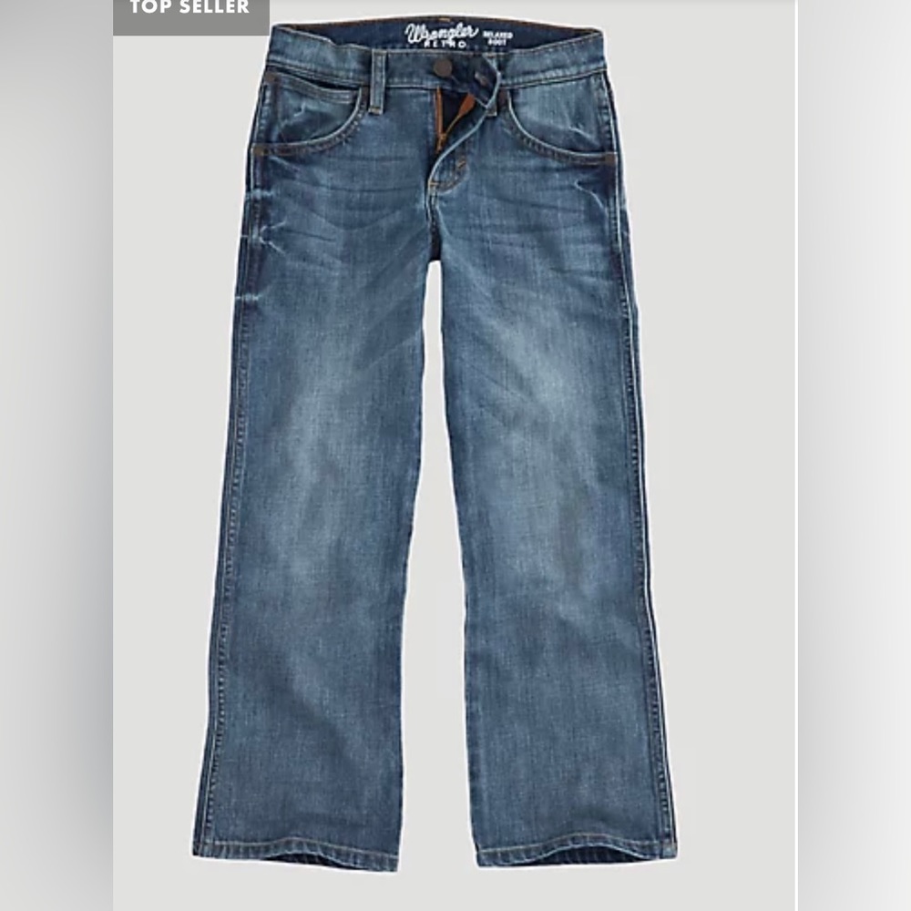 (SOLD) BOY'S WRANGLER RETRO® Relaxed BOOTCUT JEAN, Blue, Size 18